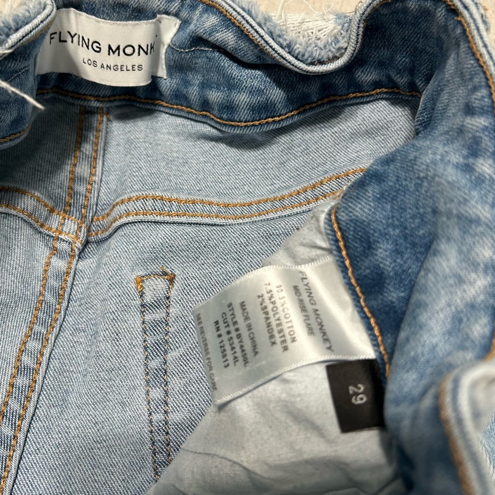 Flying Monkey Light Blue Flare Jeans - Picture 4 of 7